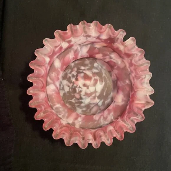 1960’s Fenton Rose Mist Trinket Dish Vintage - Picture 2 of 5